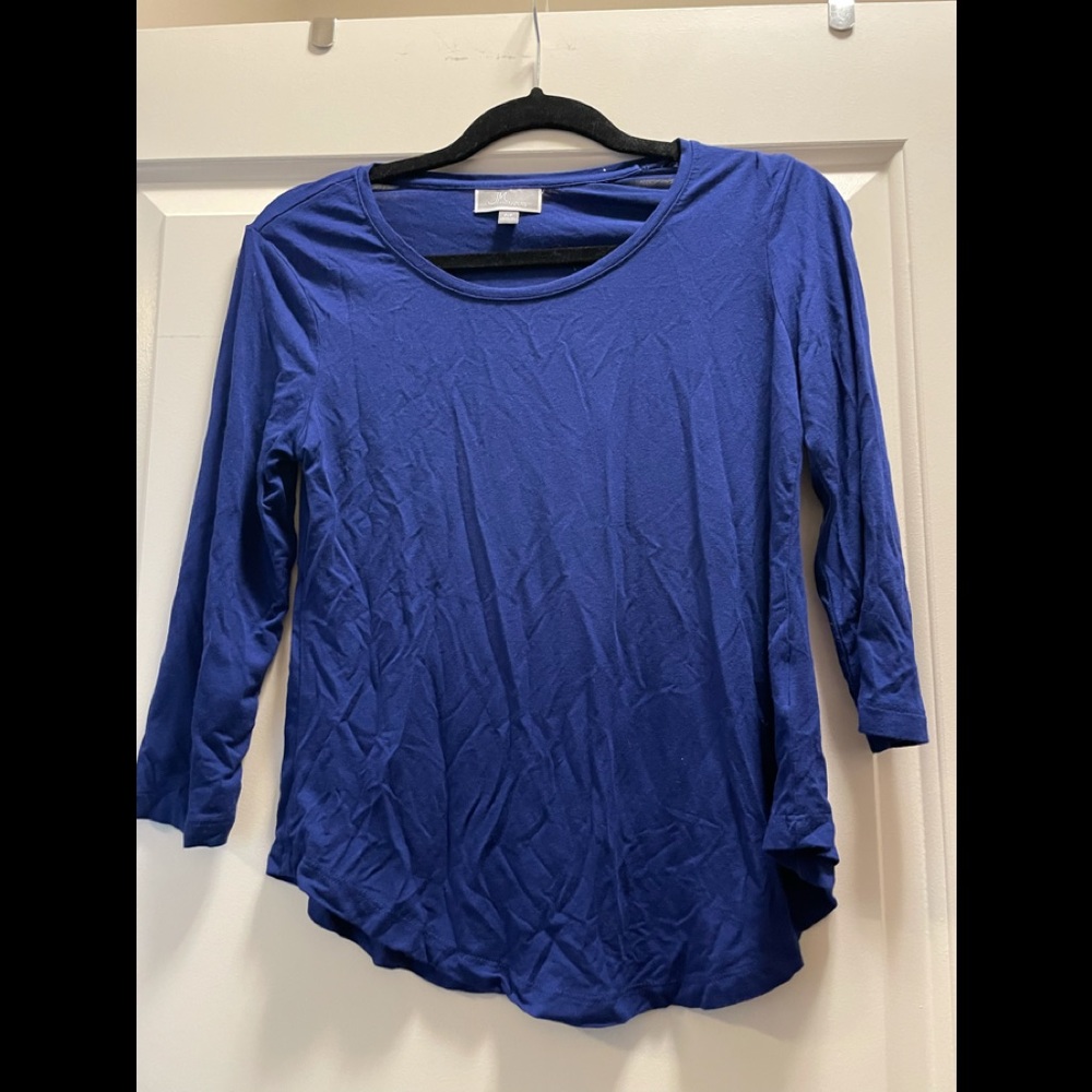 Blue 3/4 length sleeve shirt Size P/P